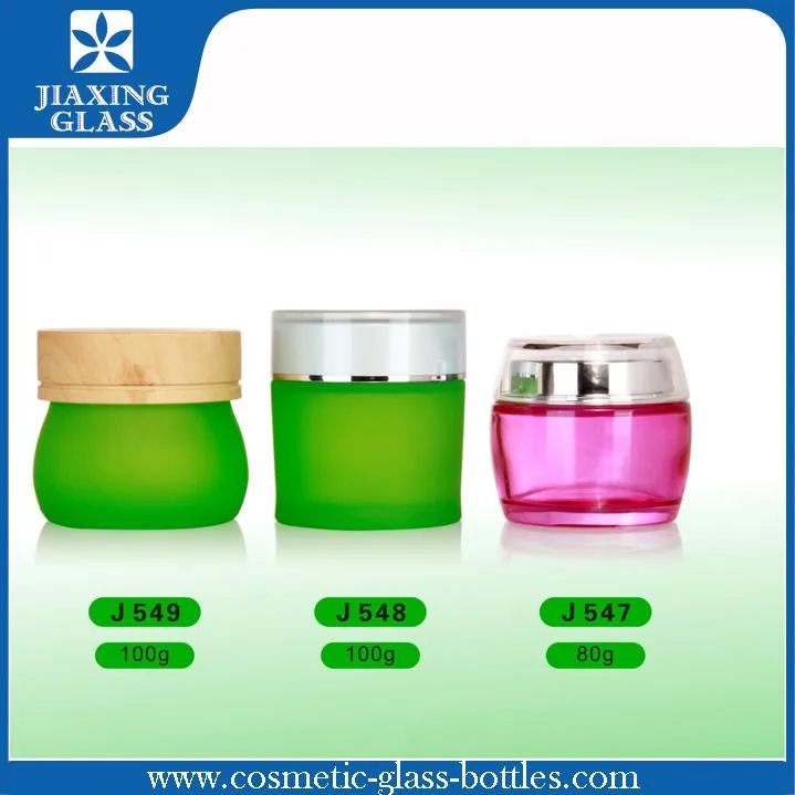 glass cosmetic jar glass cosmetic jar