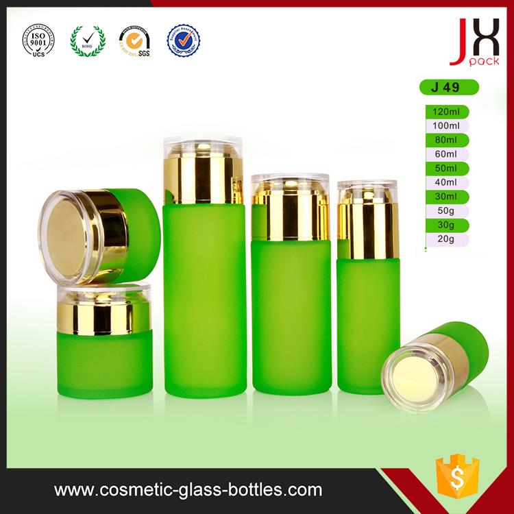 empty skincare cream glass bottle
