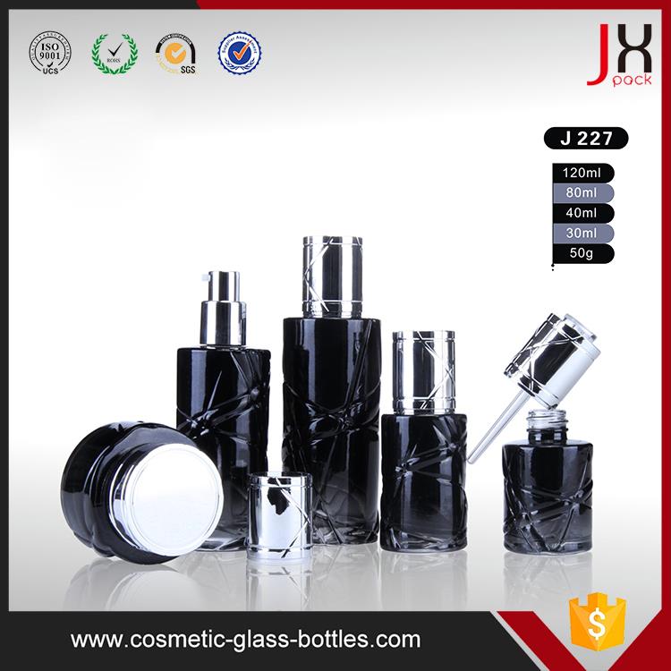 luxury black cosmetic bottle