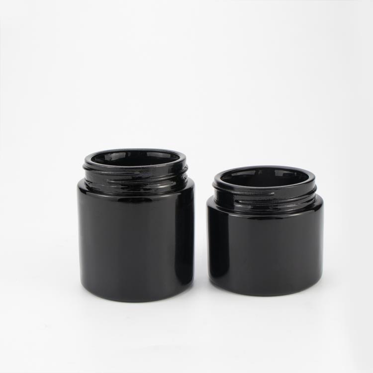 2oz black glass child resistant jar 2oz black glass child resistant jar