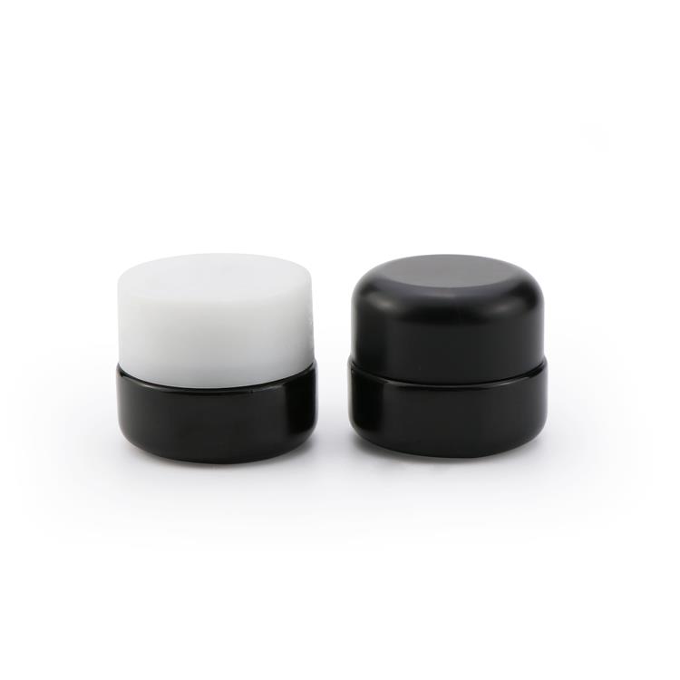 black uv round jar