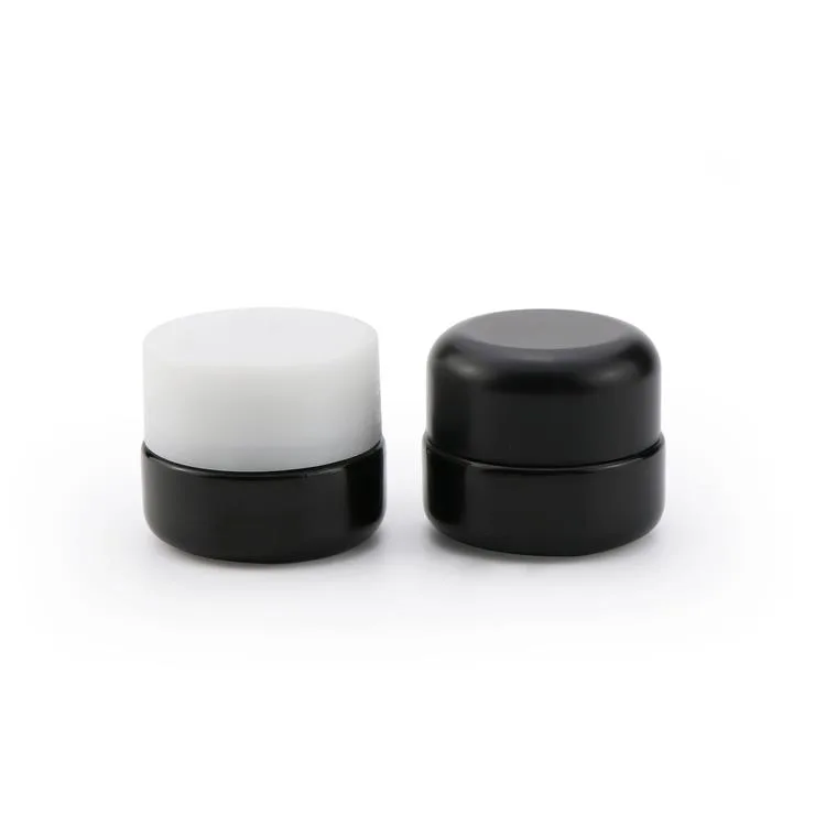 black uv round jar