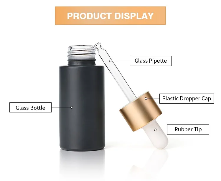 30ml black dropper bottle