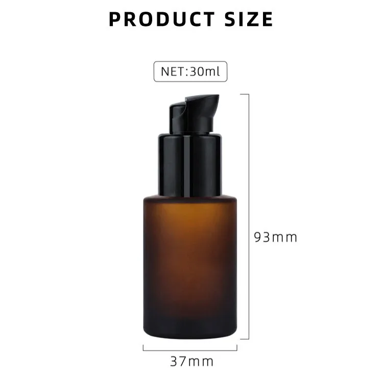 amber cylinder pump bottles