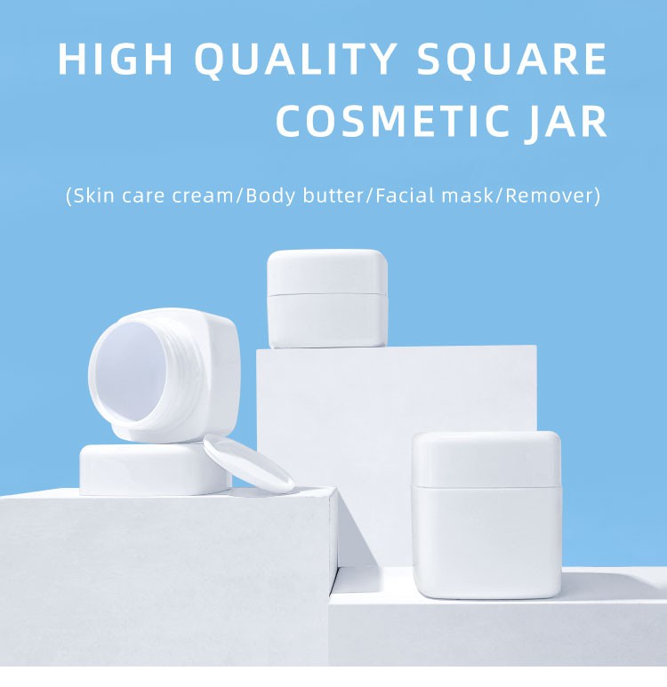 30g white square cosmetic jars