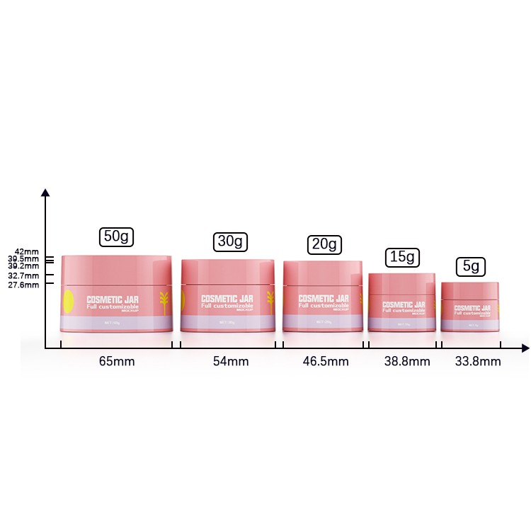 pink pp plastic cosmetic jars pink pp plastic cosmetic jars