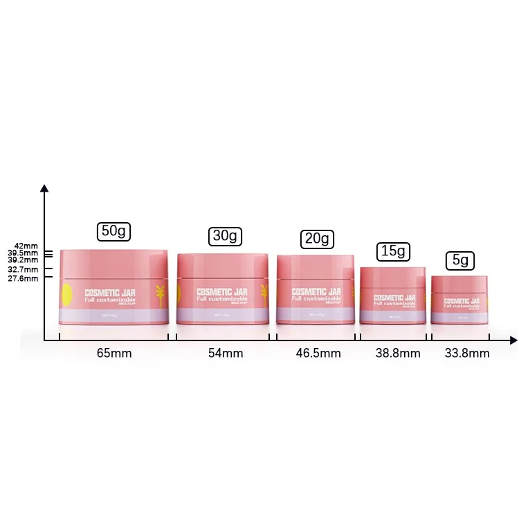 pink pp plastic cosmetic jars pink pp plastic cosmetic jars