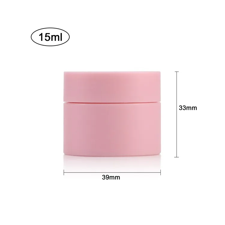 plastic 15g cosmetic jars pink