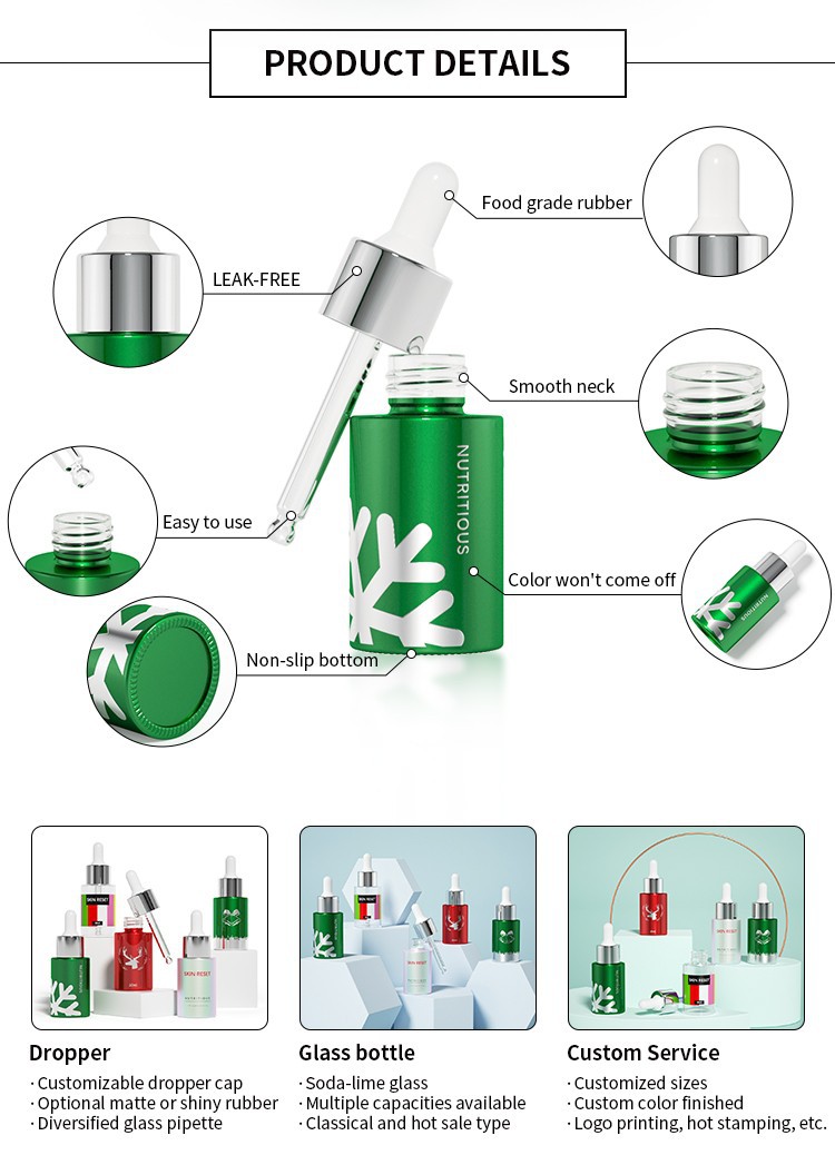 electroplate tincture bottles 30ml