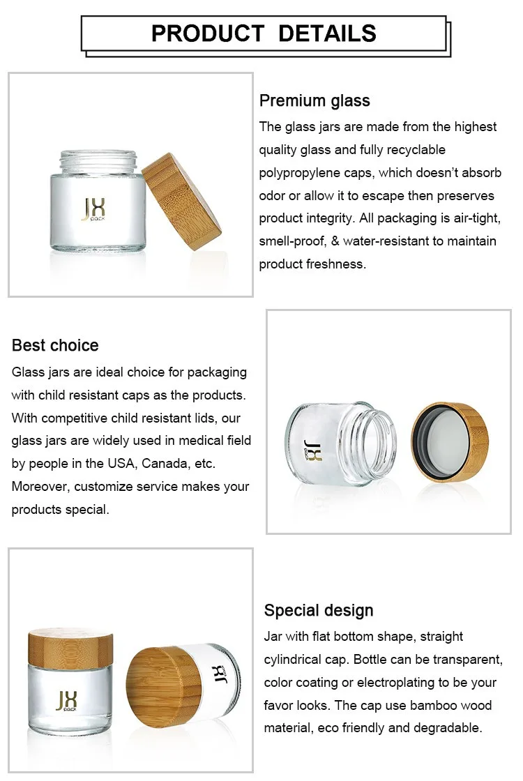 clear 90ml child proof pot