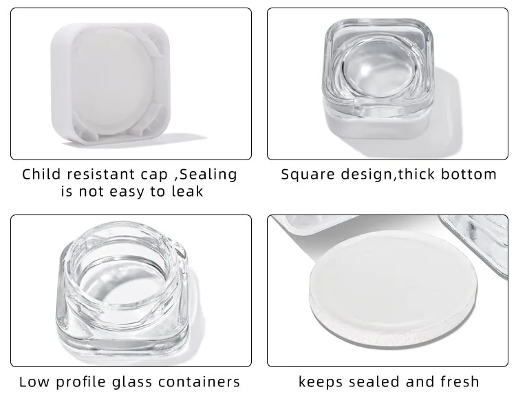 9g child proof glass small jar 9g child proof glass small jar