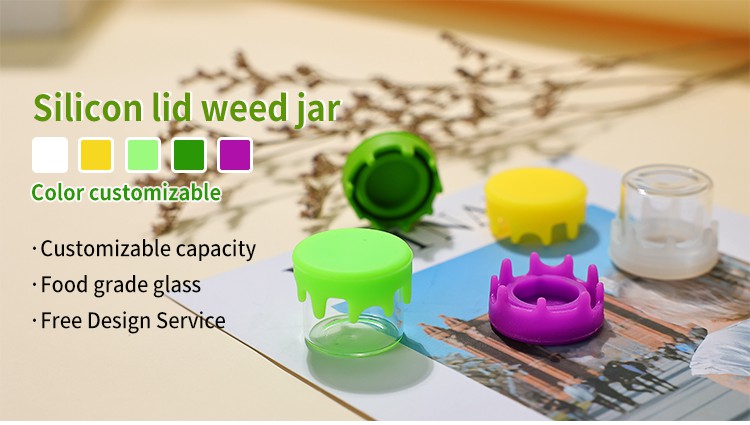 silicon lid weed jar silicon lid weed jar
