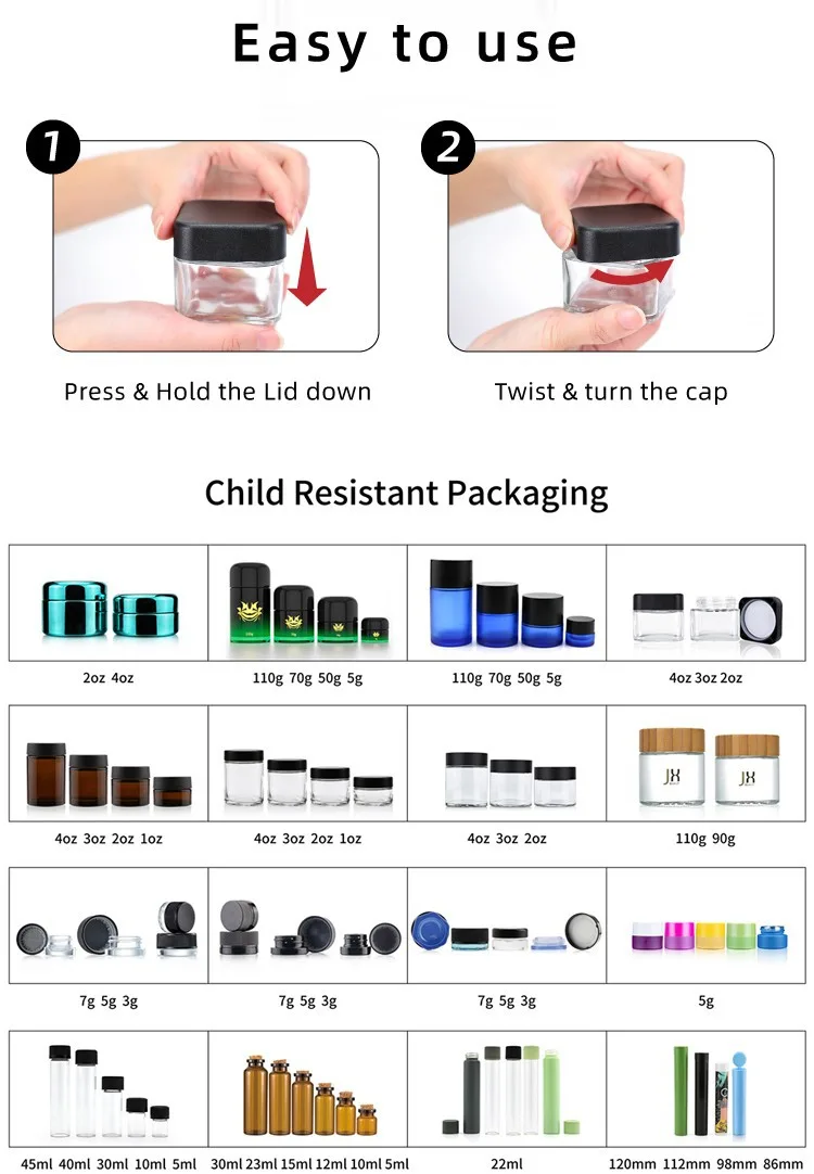 glass clear child resistant jar glass clear child resistant jar