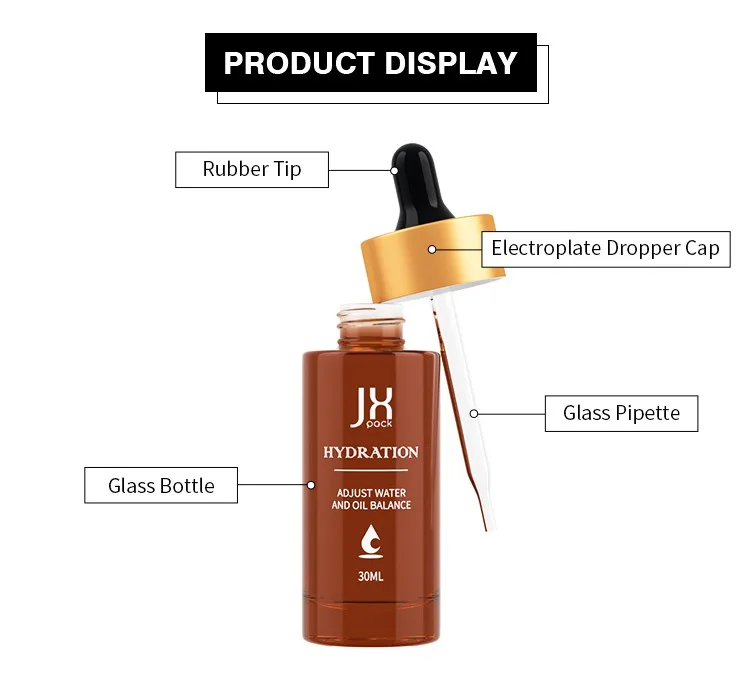 30ml round glass tincture bottles