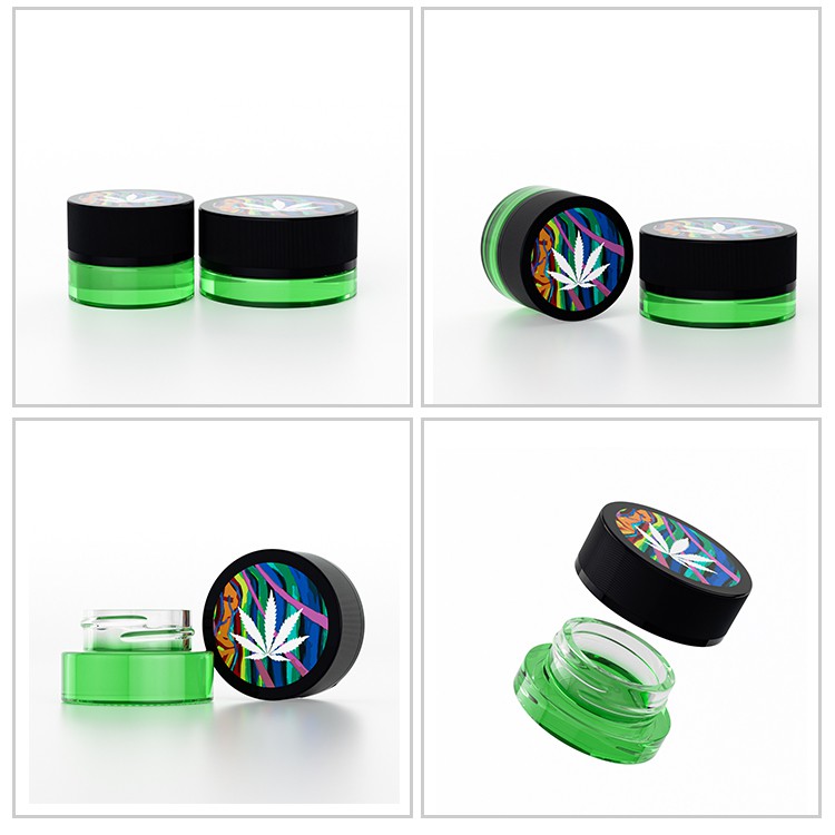 green glass childproof jar green glass childproof jar