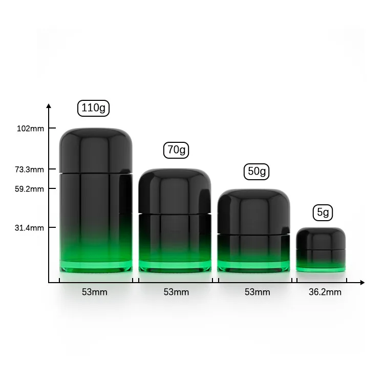 black glass crc jar 70g black glass crc jar 70g