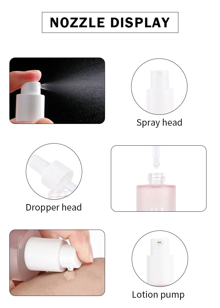 pink tincture spray bottles