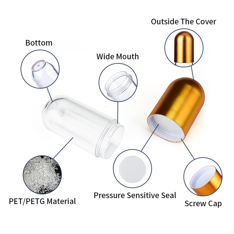 50g pet clear cannabis bottle 50g pet clear cannabis bottle