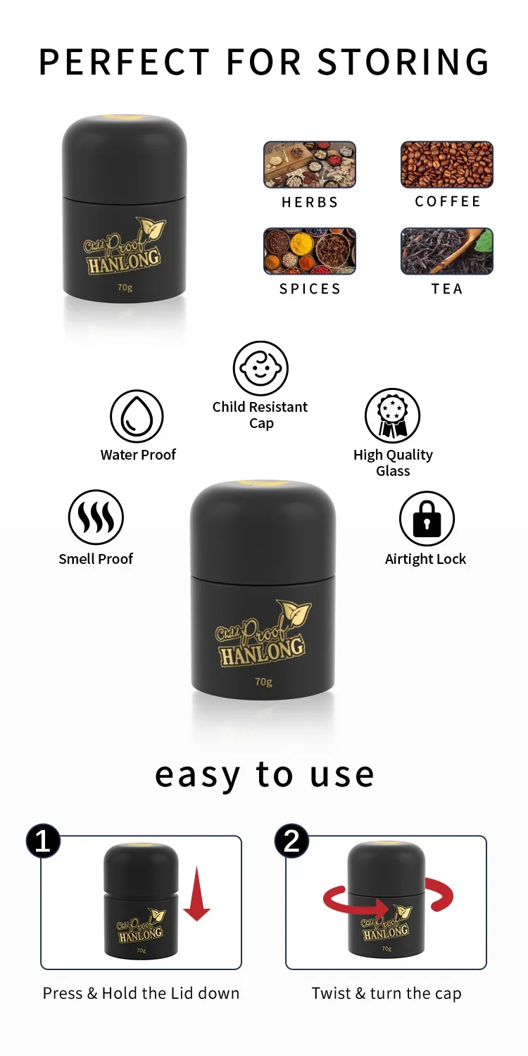 black glass smell proof herb containers black glass smell proof herb containers