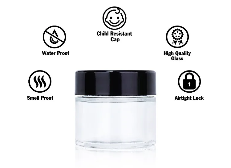 glass child resistant storage jar