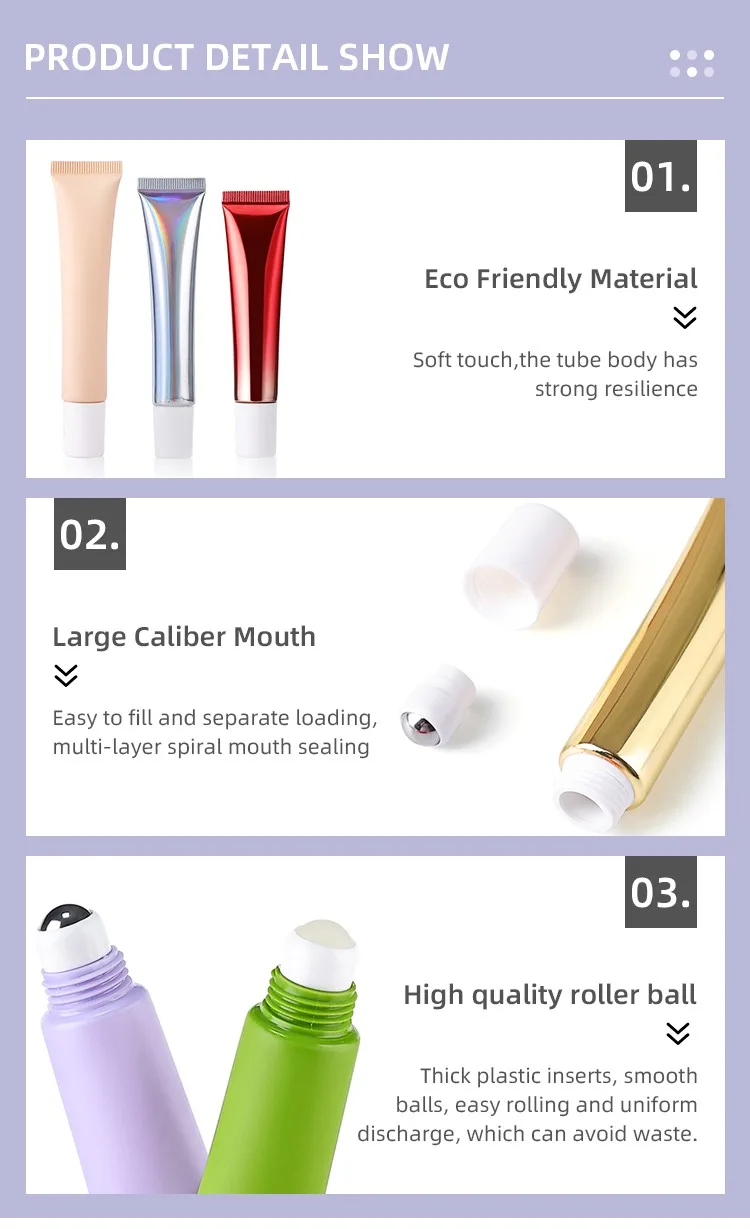plastic tube with roller