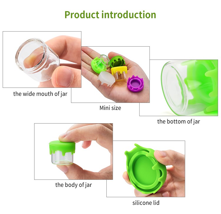5ml glass concentrate jar 5ml glass concentrate jar