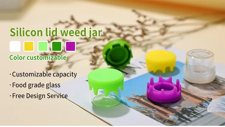 glass silcone concentrate jar