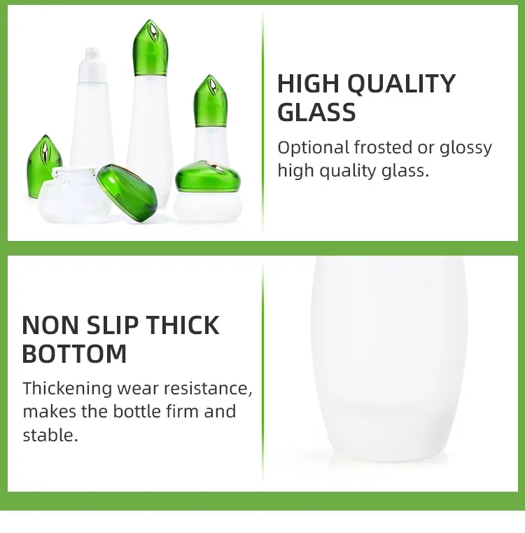 frosted glass skincare bottle