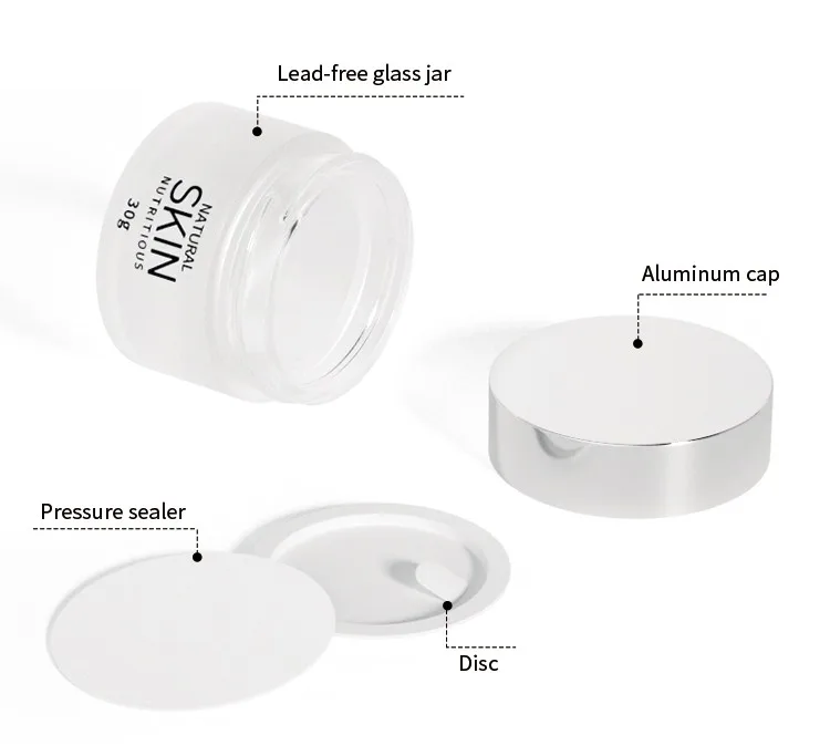round skincare bottle packaging