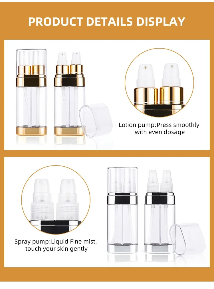 electroplated plastic lotion bottle