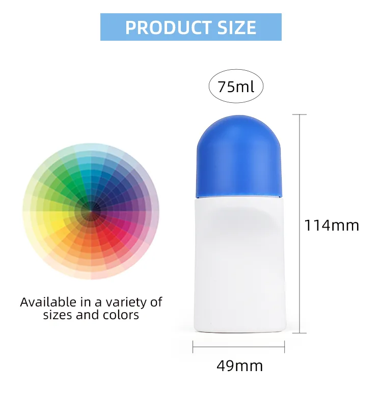 75ml white plastic roll on bottle 75ml white plastic roll on bottle