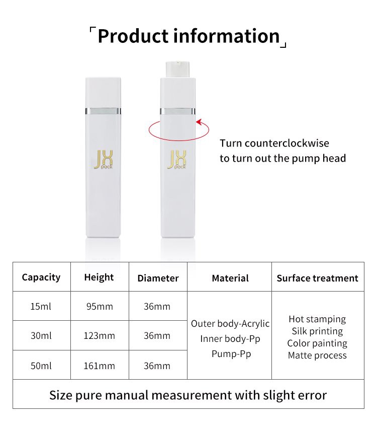 50ml square lotion pump bottle 50ml square lotion pump bottle