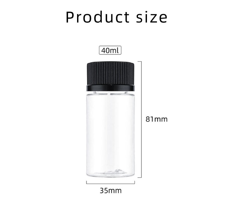 40ml plastic child resistant jar 40ml plastic child resistant jar