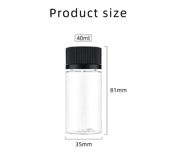 40ml plastic child resistant jar 40ml plastic child resistant jar