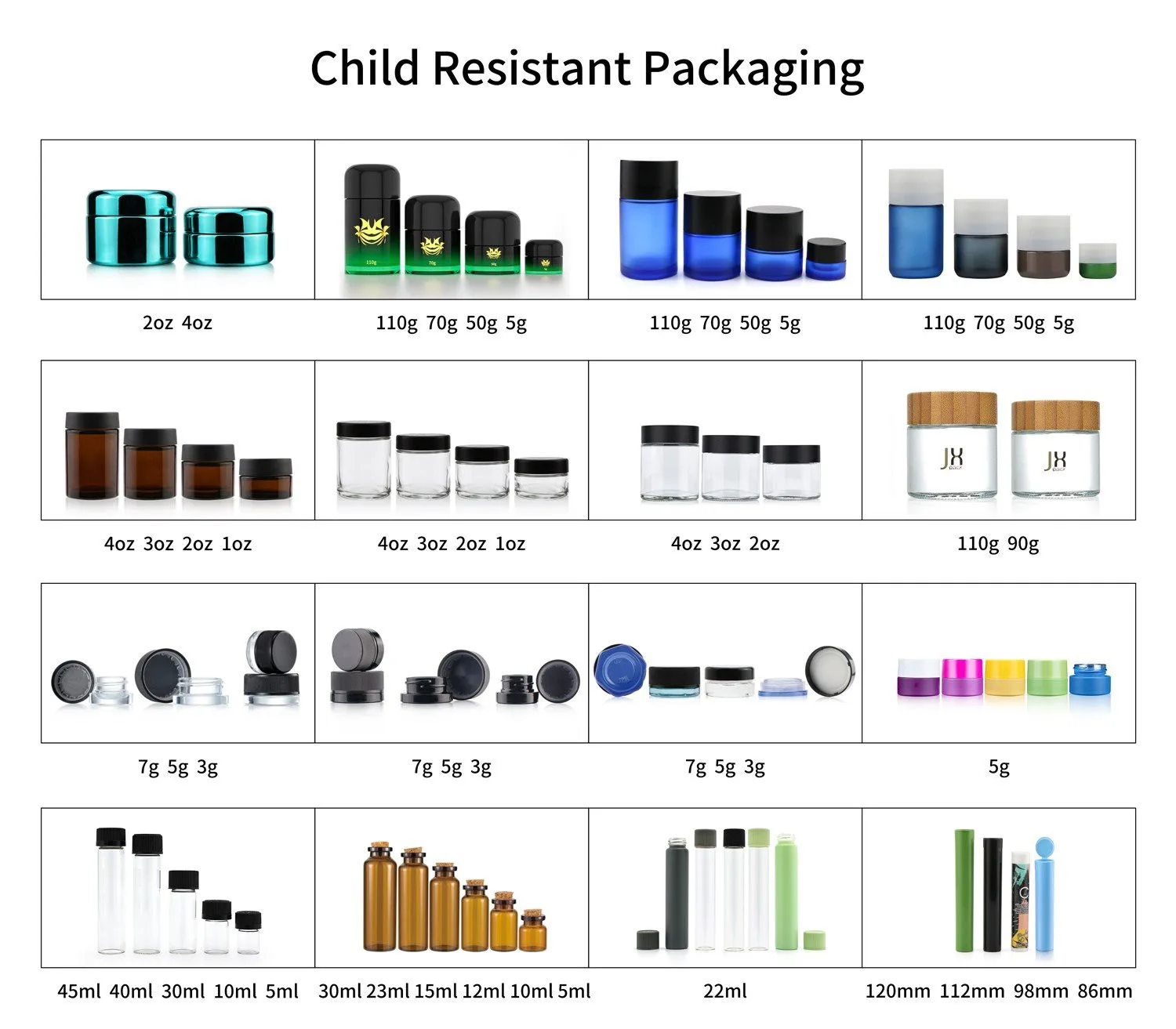 110g child resistant jar 110g child resistant jar