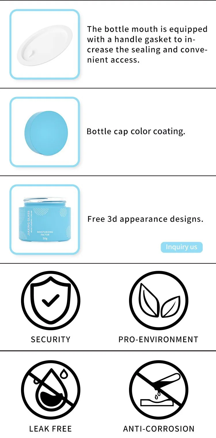 round glass cream jar