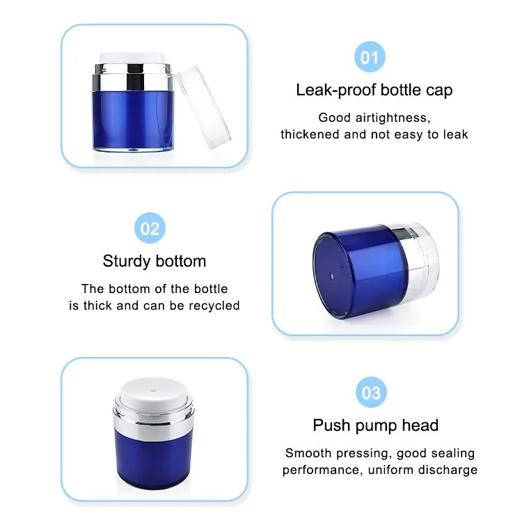 blue airless cream jar blue airless cream jar