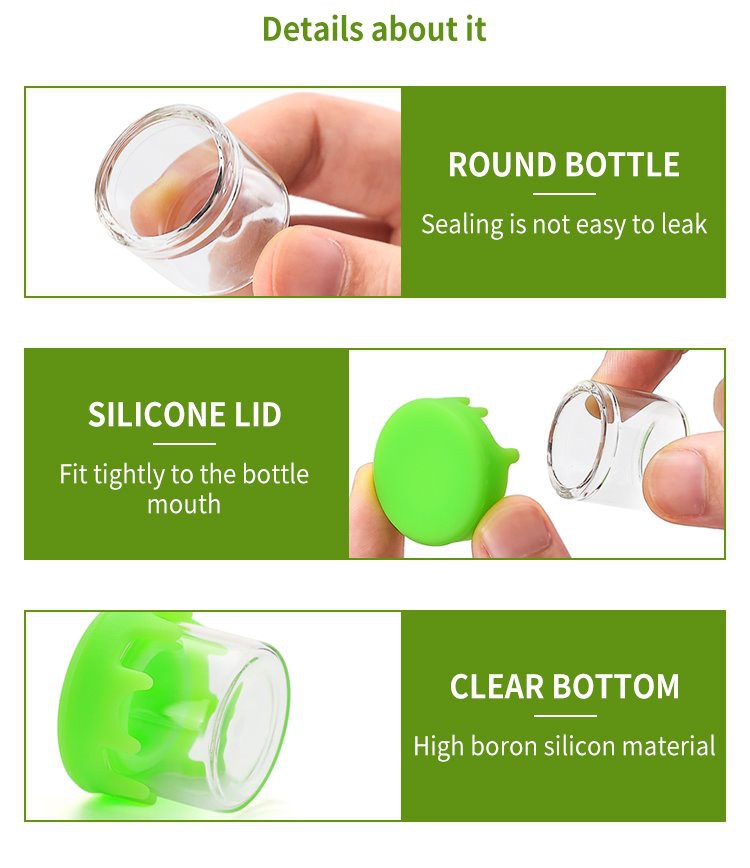 concentrate container colored silcone lid concentrate container colored silcone lid