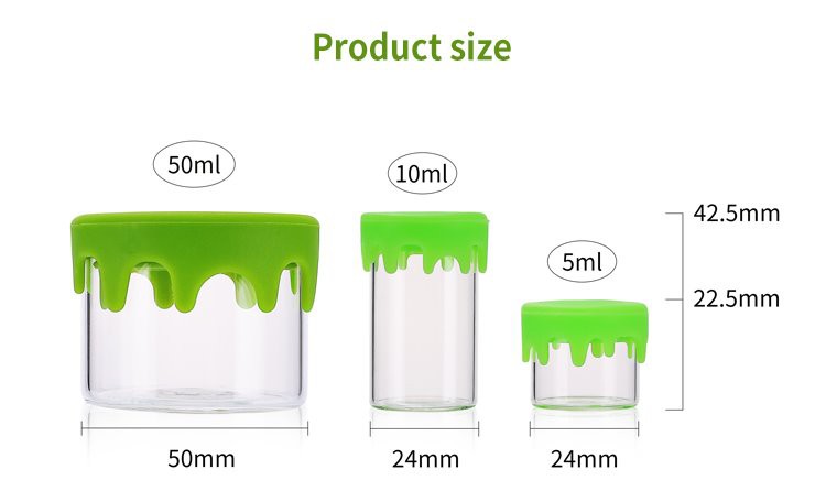 5ml concentrate container colored silcone lid 5ml concentrate container colored silcone lid