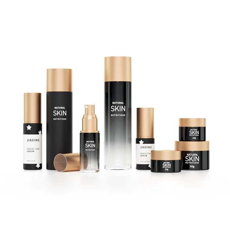 glass clear frosted skincare set glass clear frosted skincare set