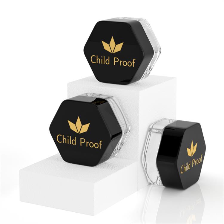 small concentrate jar with black child proof cap small concentrate jar with black child proof cap