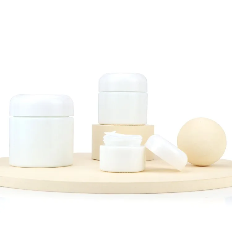30ml white opal ceramis glass cosmetic jar