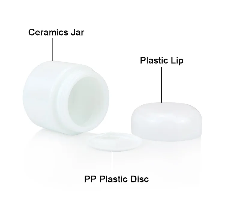 ceramic glass cosmetic jar