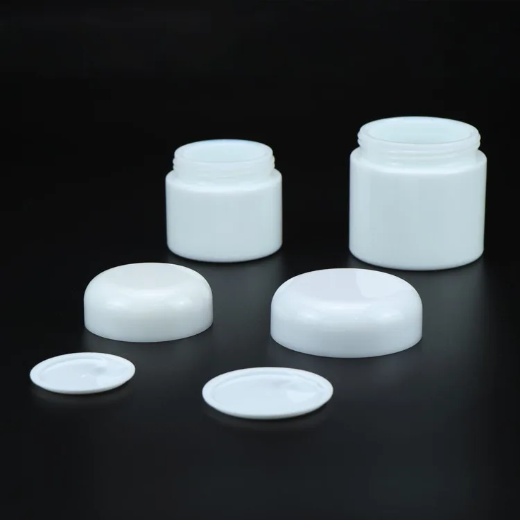 50ml white opal cosmetic jar