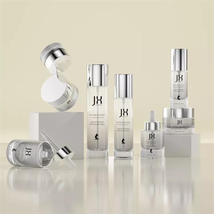 glass cosmetic bottles set