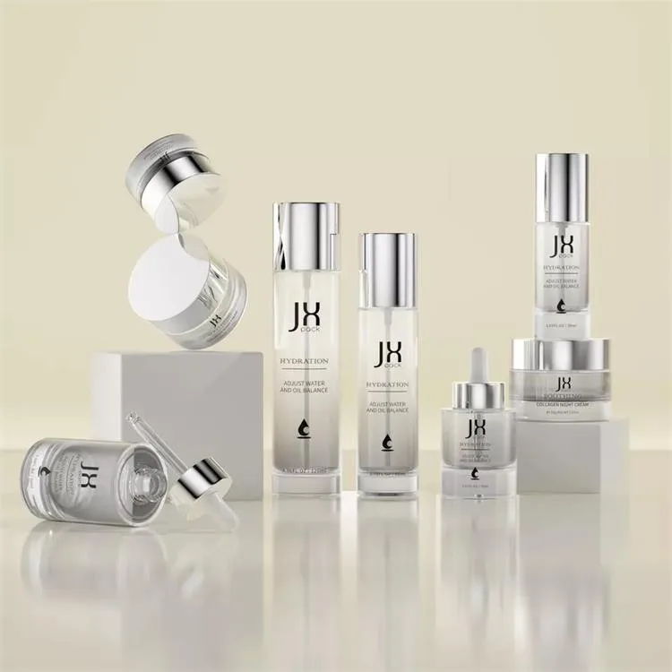 glass cosmetic bottles set