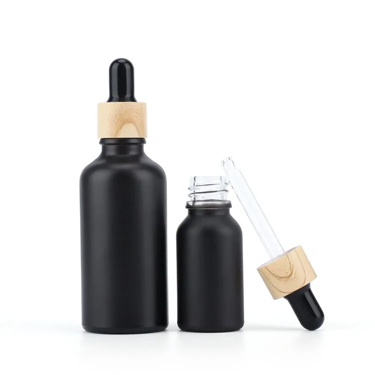 matte black oil glass dropper bottle matte black oil glass dropper bottle
