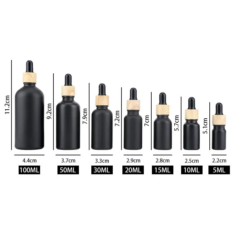 50ml matte black oil dropper bottle 50ml matte black oil dropper bottle