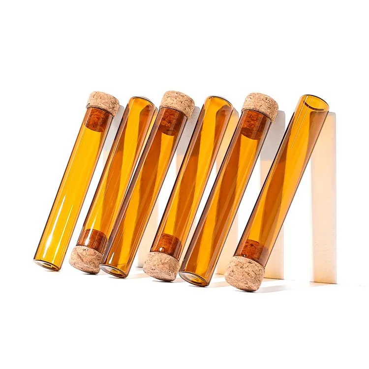 glass pre rolled tube with cork glass pre rolled tube with cork