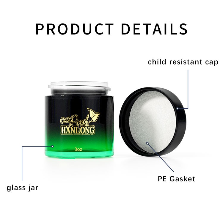 2oz child resistant glass jar 2oz child resistant glass jar